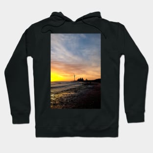 December sunrise on a Northumbrian beach Hoodie